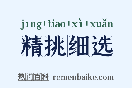精挑细选是什么意思的图片